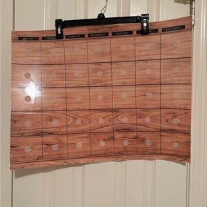 Wood Grain Velcro Calendar